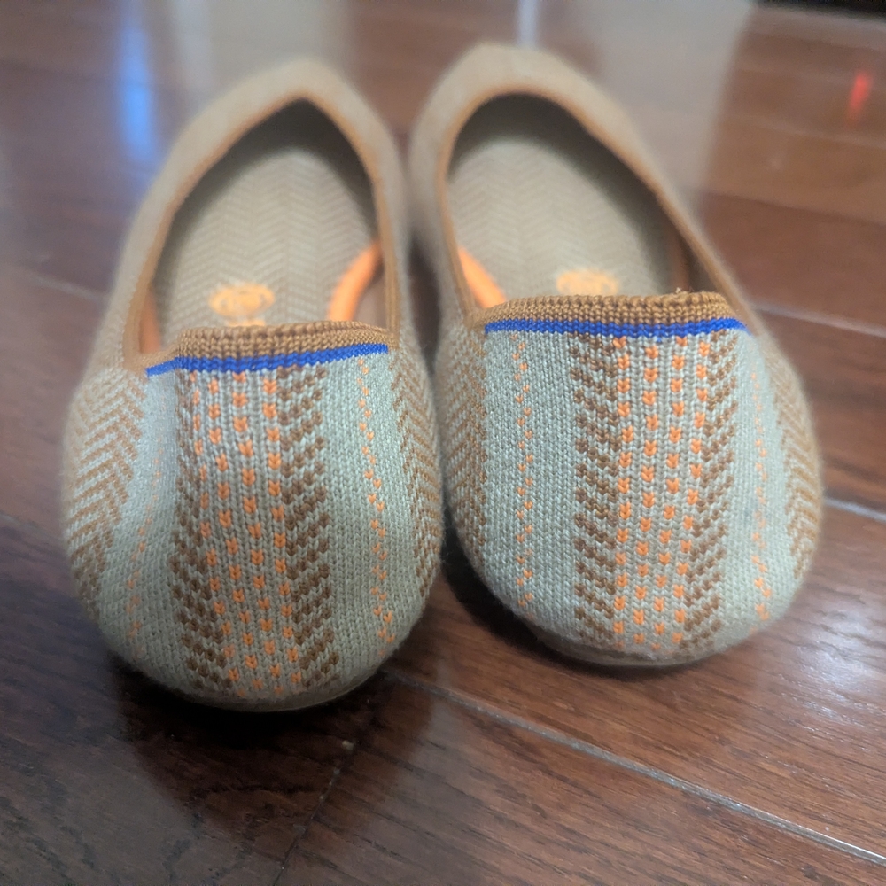 Rothy's Merino Camel Herringbone Square Flats - Picture 7 of 8